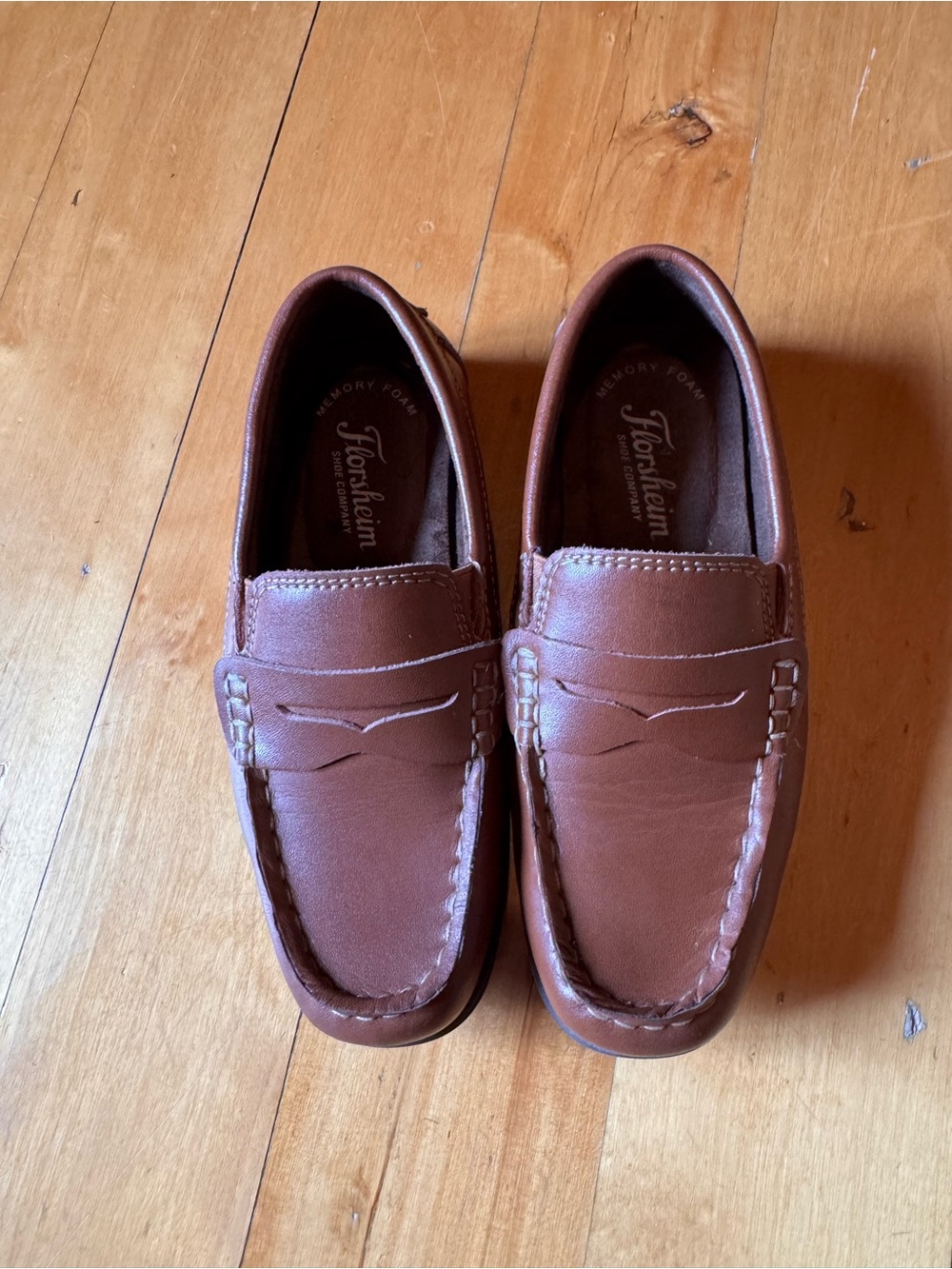 Florsheim Kids Brown Leather Penny Loafers
